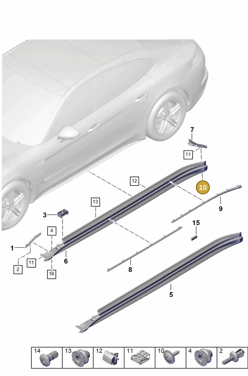 9A791251601 — Porsche Panamera (2023-2025) diagram p62810300, position 10