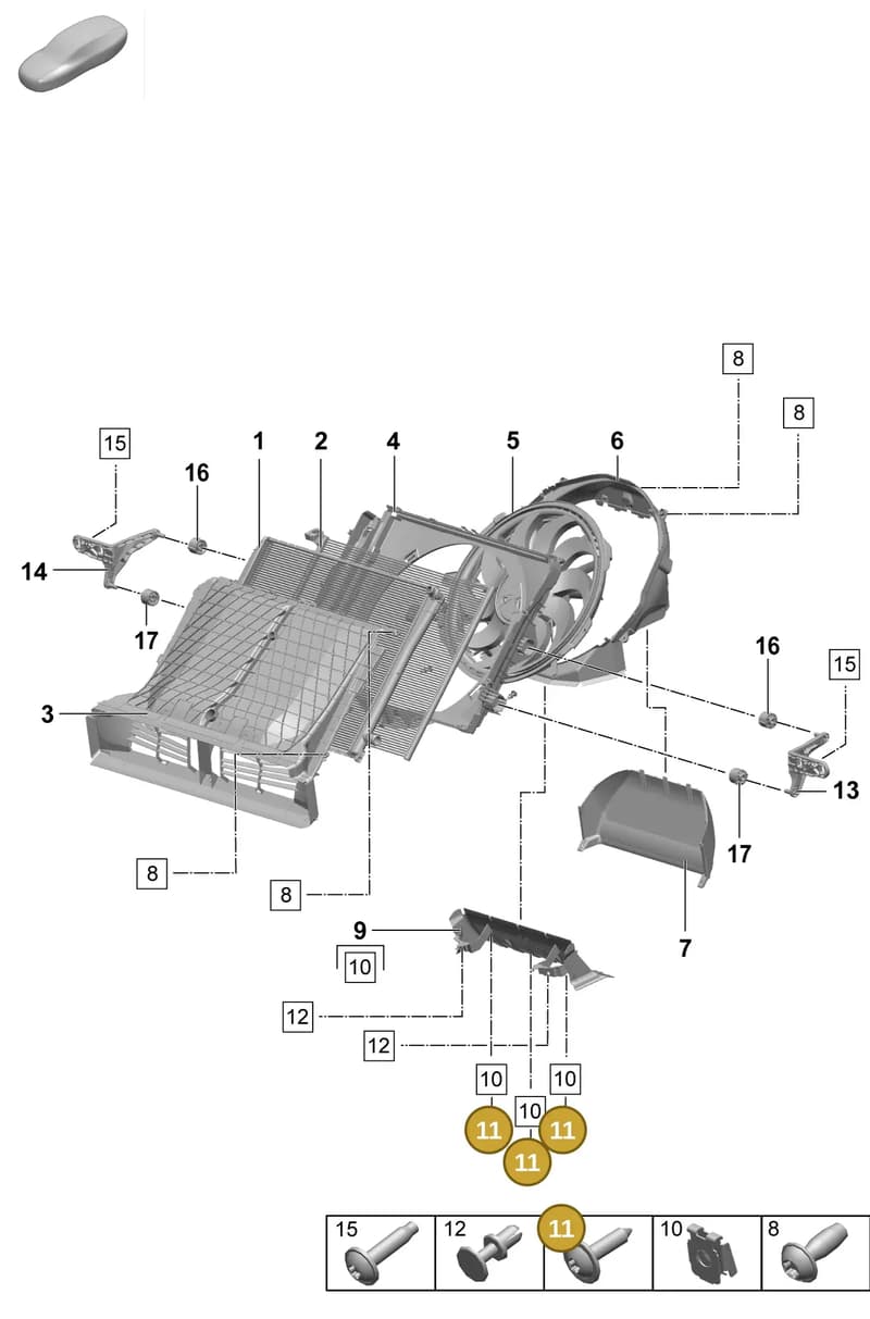 9A791251601 — Porsche Macan (2024-2024) diagram p61155200, position 11