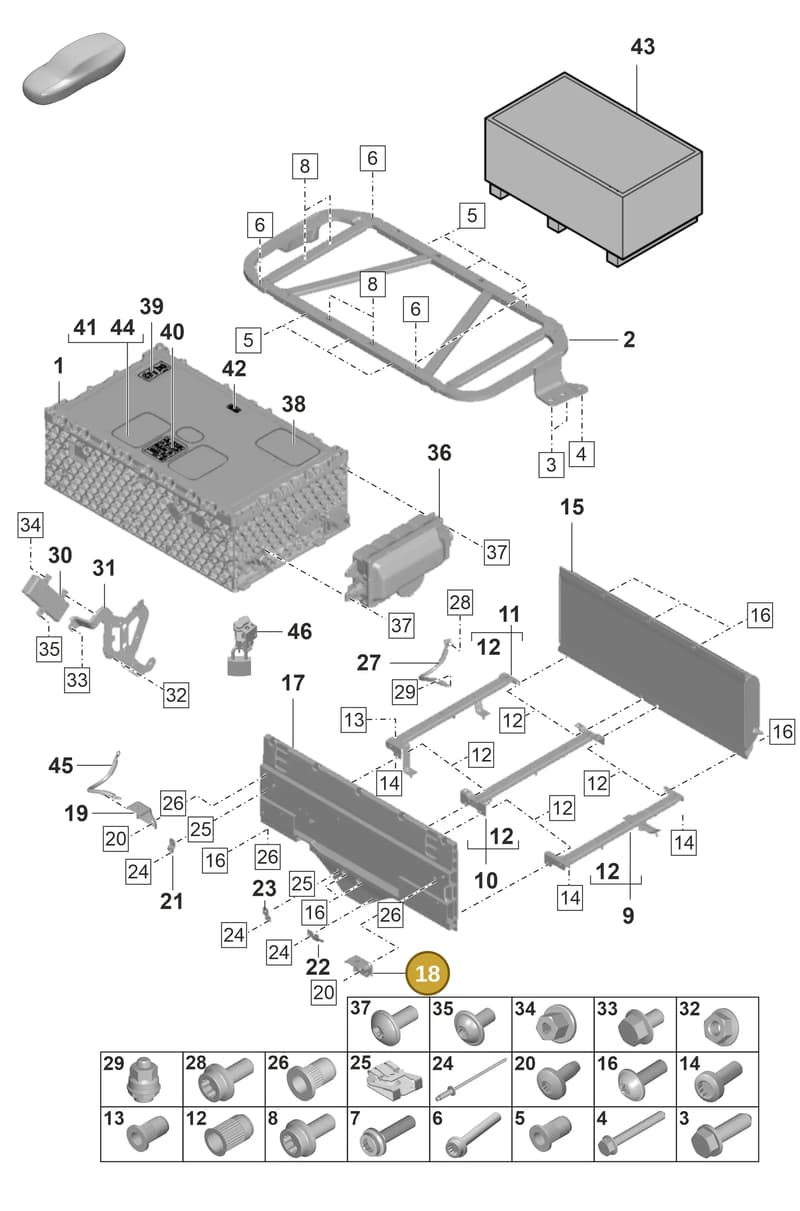 9A791515110 — Porsche Panamera (2020-2023) diagram p58901040, position 18