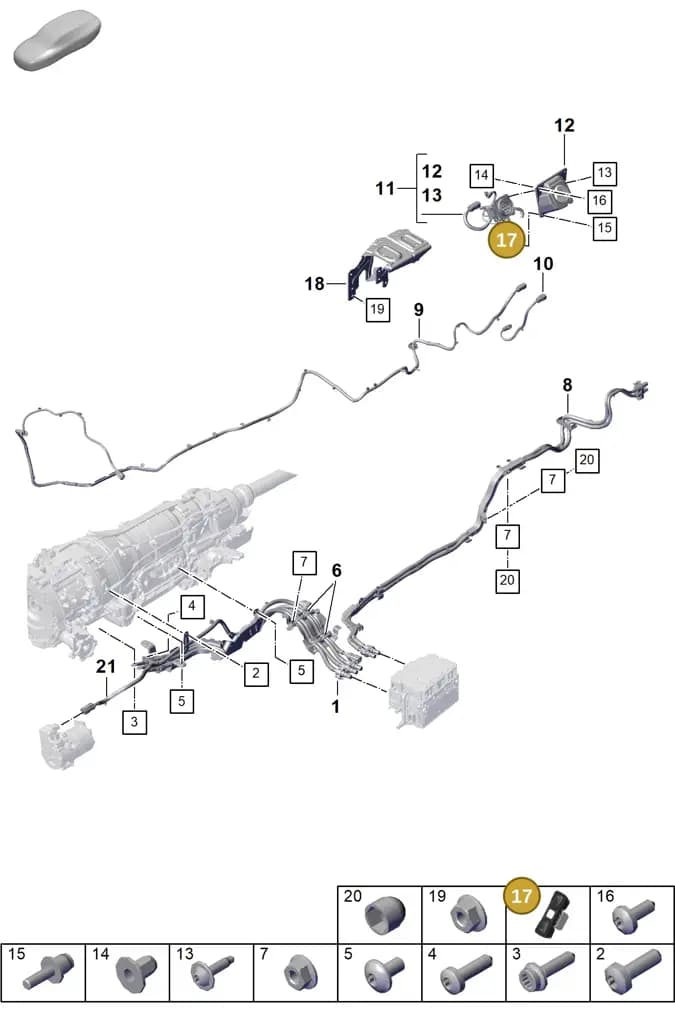 9A7915211 — Porsche Cayenne Coupe (2023-2023) diagram p60904000, position 17