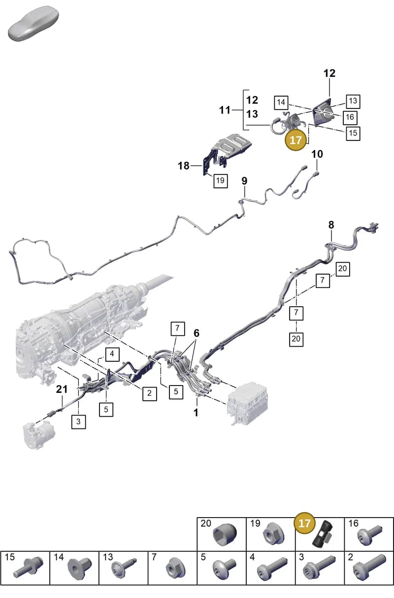 9A7915211 — Porsche Cayenne Coupe (2023-2023) diagram p60904000, position 17