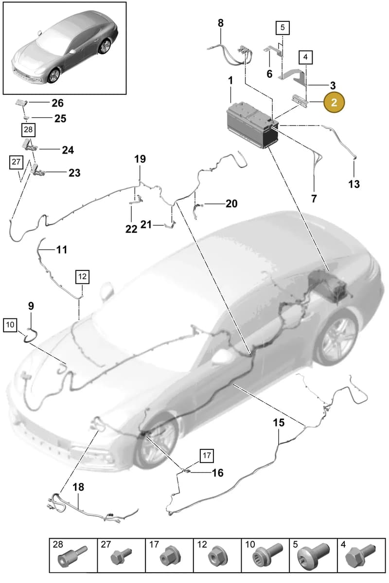9A791534500 — Porsche Panamera (2016-2020) diagram p49902010, position 2