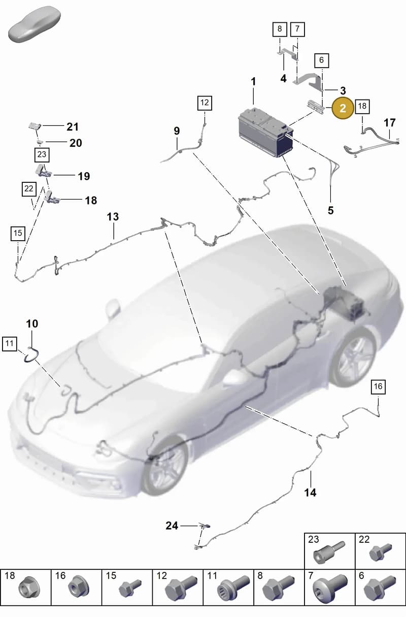 9A791534500 — Porsche Panamera (2023-2025) diagram p62902300, position 2