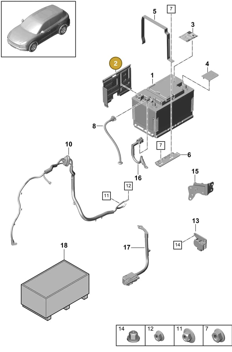 9A791542600 — Porsche Cayenne (2017-2023) diagram p51902010, position 2