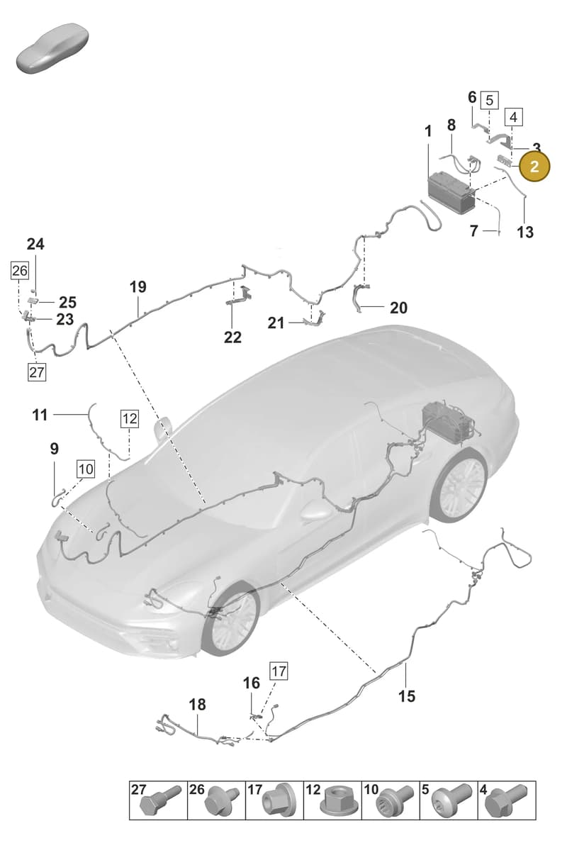 9A791542600 — Porsche Panamera (2020-2023) diagram p58902010, position 2