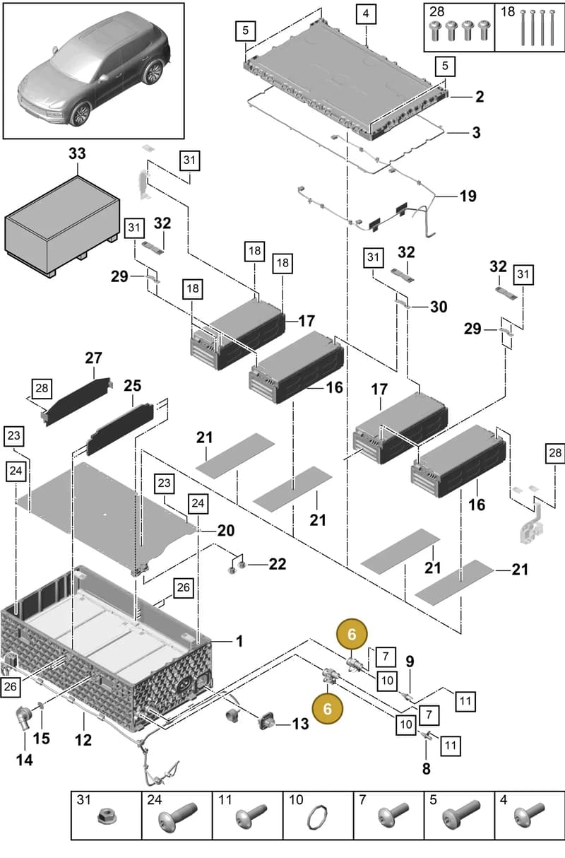 9A791548100 — Porsche Cayenne (2017-2023) diagram p51901160, position 6