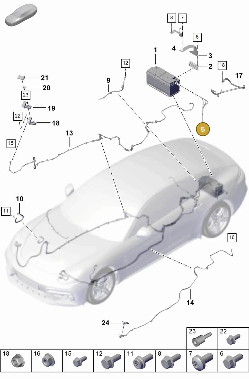 9A791550100 — Porsche Panamera (2023-2025) diagram p62902300, position 5