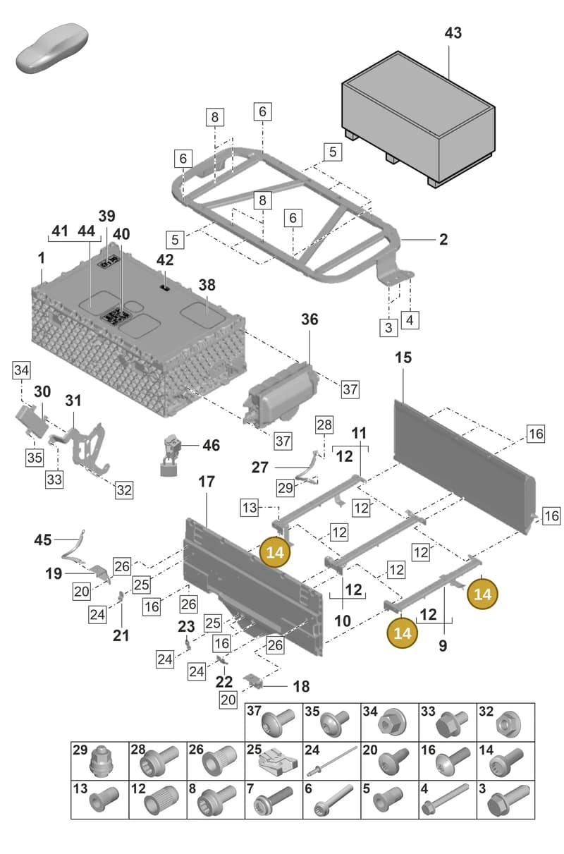 9A791562910 — Porsche Panamera (2020-2023) diagram p58901040, position 14