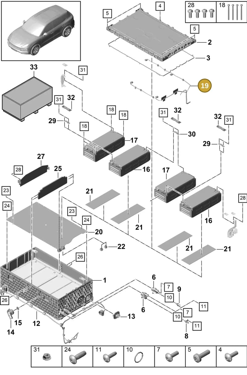 9A791590200 — Porsche Cayenne (2017-2023) diagram p51901160, position 19