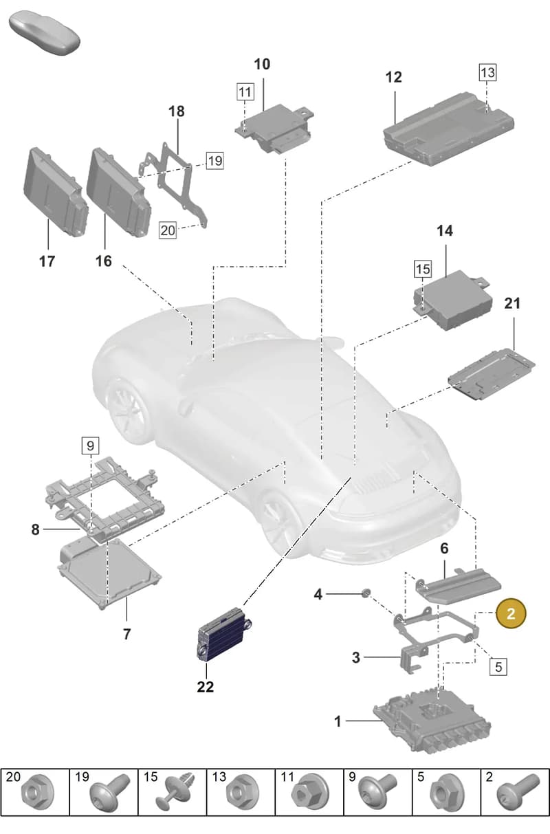 9A7915989 — Porsche 911 (2020-2022) diagram p53901030, position 2