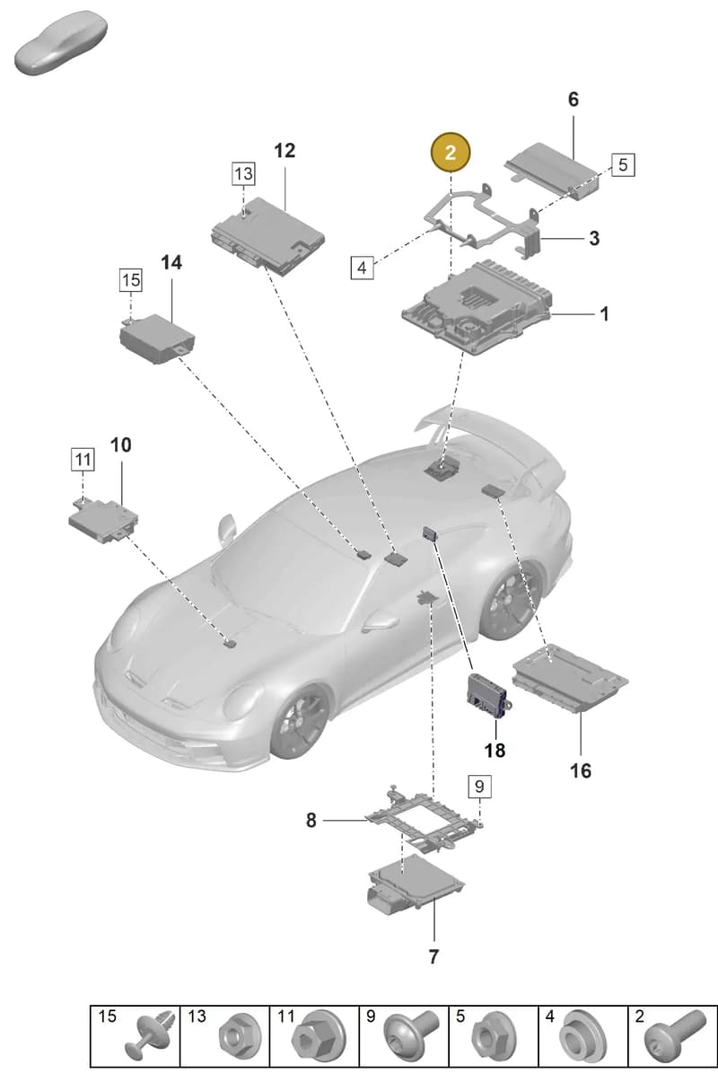 9A7915989 — Porsche 911 (2021-2022) diagram p59901030, position 2