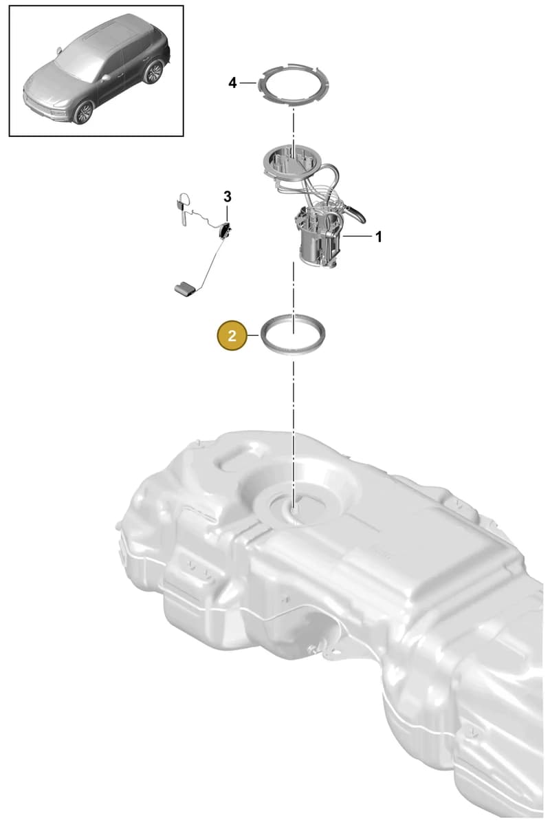 9A791913320 — Porsche Cayenne (2017-2023) diagram p51201020, position 2