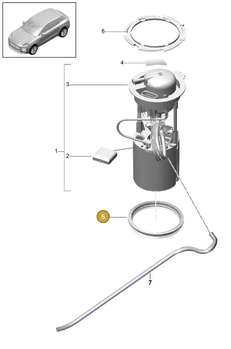 9A791913320 — Porsche Macan (2018-2022) diagram p52201050, position 5