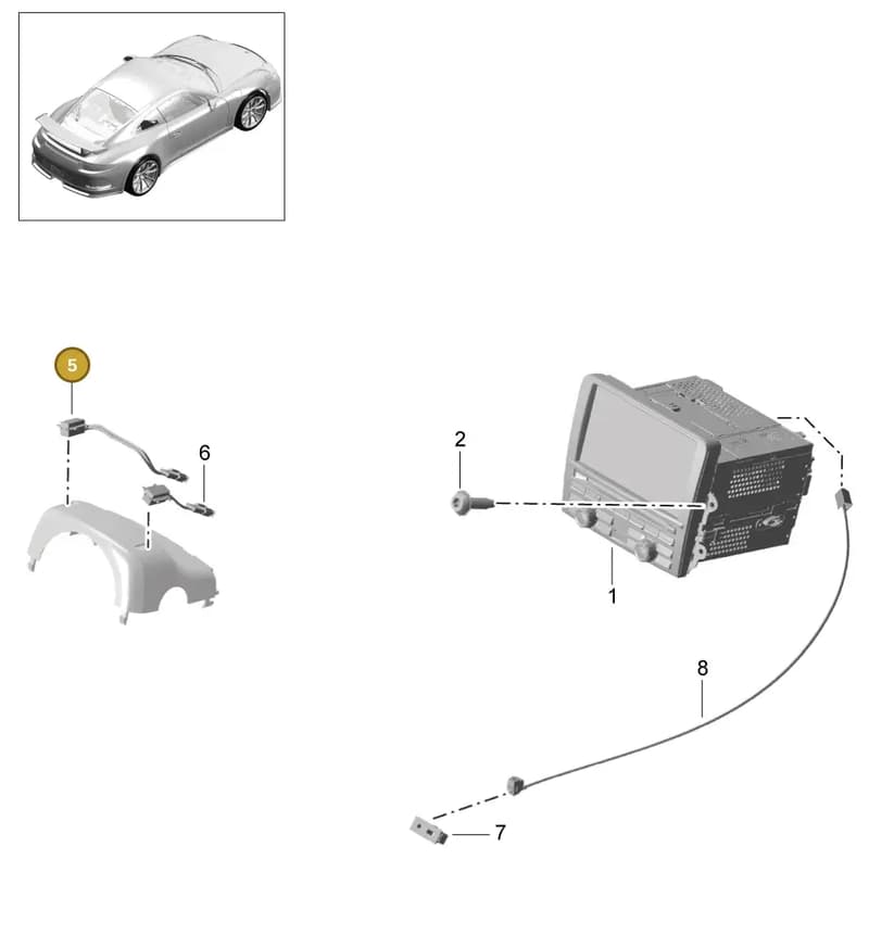 9A791919101 — Porsche 911 (2013-2020) diagram p41911000, position 5