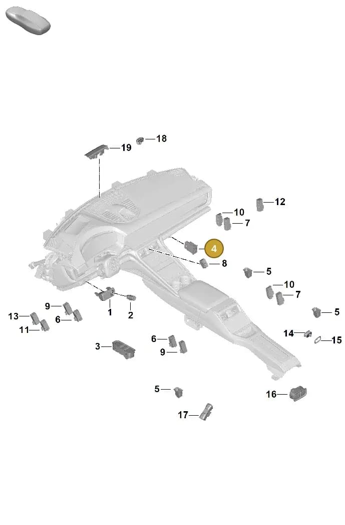 9A7919237009B9 — Porsche Panamera (2023-2025) diagram p62905600, position 4