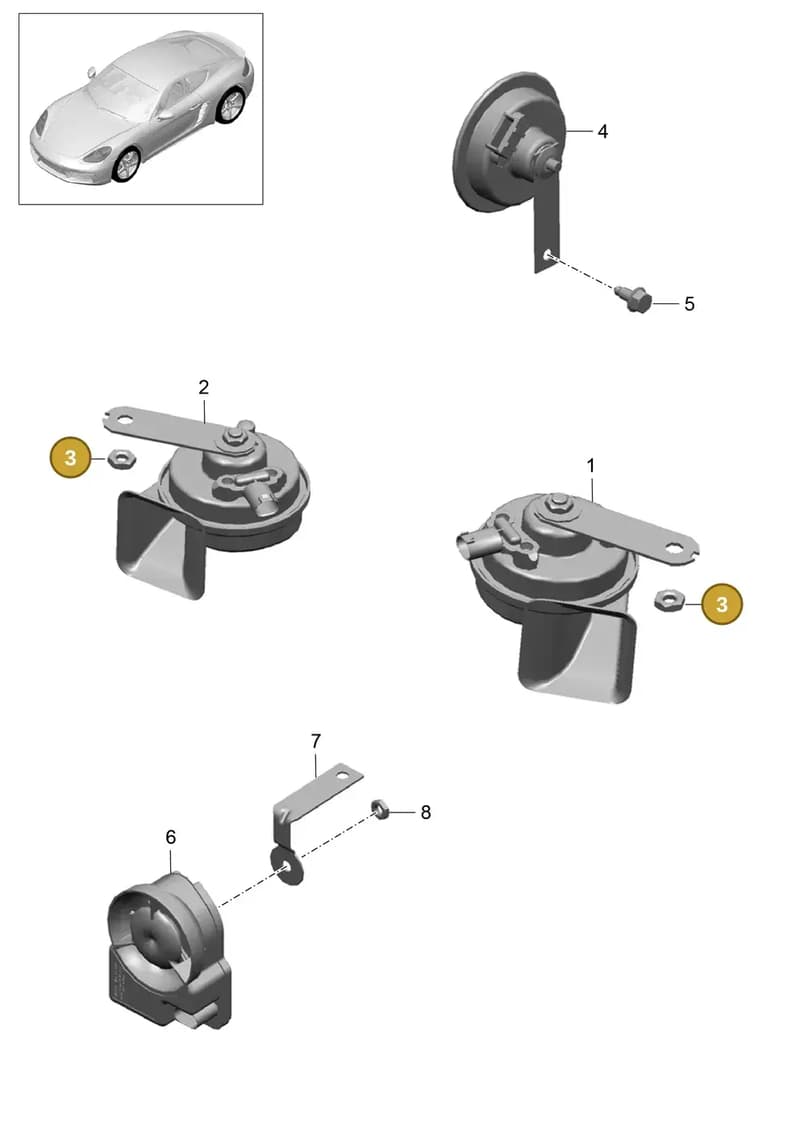 9A791923701 — Porsche Cayman (2016-2019) diagram p50903000, position 3