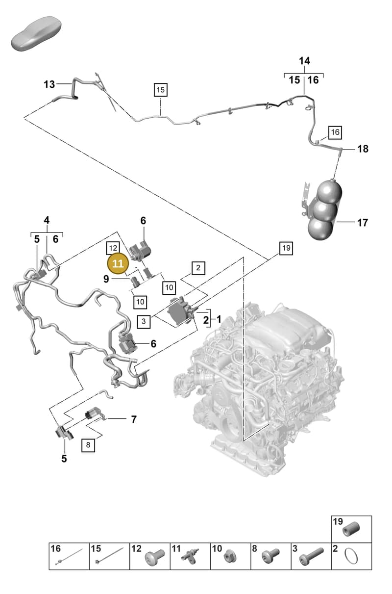 9A791950110 — Porsche Panamera (2020-2023) diagram p58108010, position 11