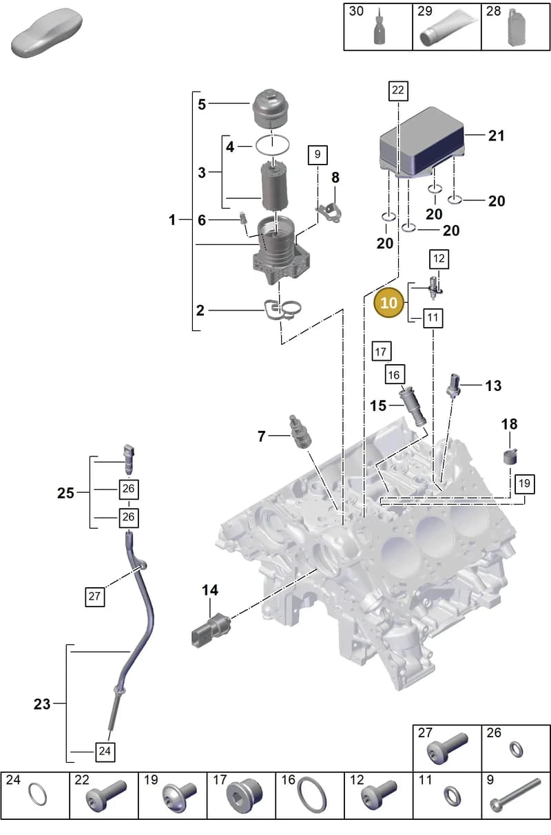9A791952510 — Porsche Cayenne Coupe (2023-2023) diagram p60104210, position 10