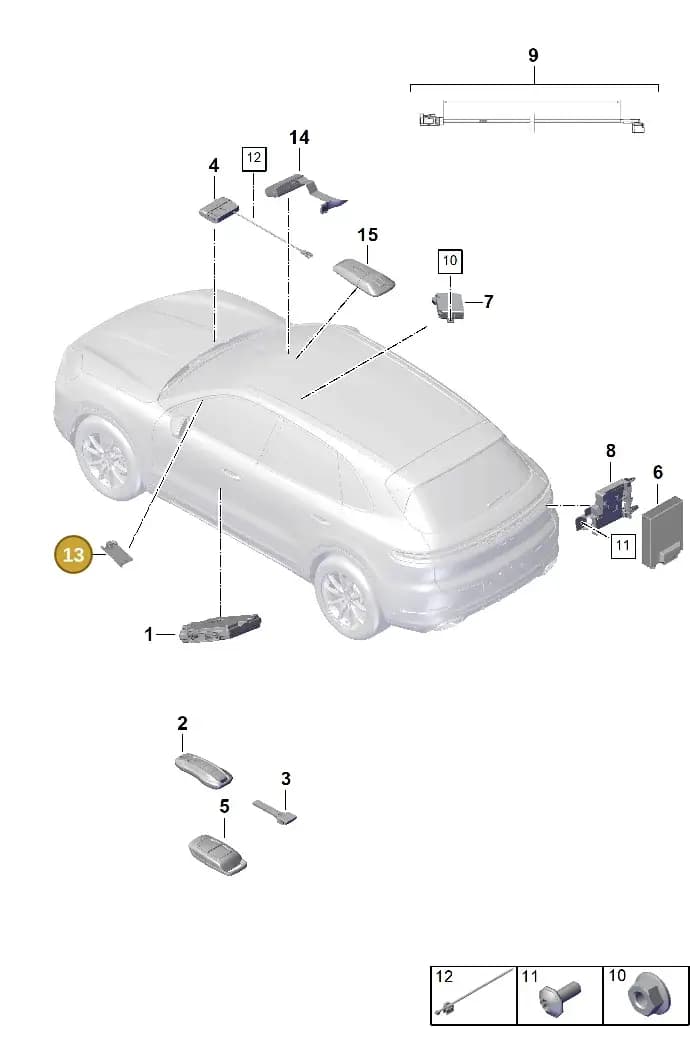 9A7919813A — Porsche Cayenne Coupe (2023-2023) diagram p60901400, position 13