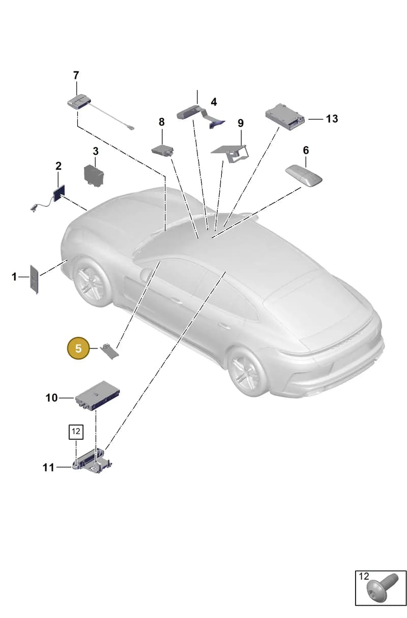 9A7919813A — Porsche Panamera (2023-2025) diagram p62911200, position 5