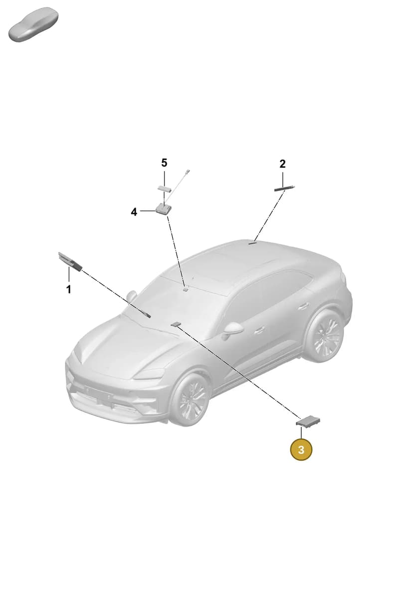 9A7919813A — Porsche Macan (2024-2024) diagram p61901400, position 3