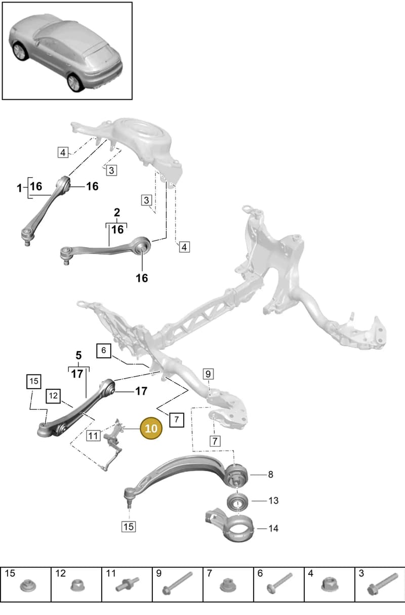 9A794128600 — Porsche Macan (2018-2022) diagram p52401010, position 10