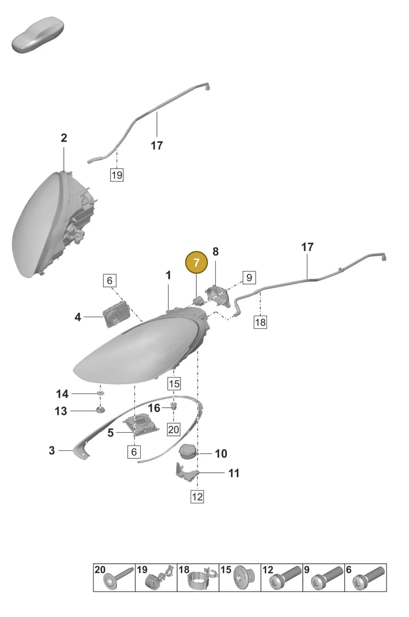 9A794129300 — Porsche Panamera (2020-2023) diagram p58905000, position 7