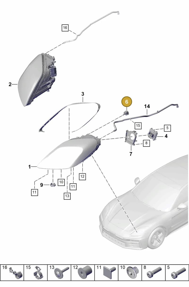 9A794129300 — Porsche Panamera (2023-2025) diagram p62908000, position 6