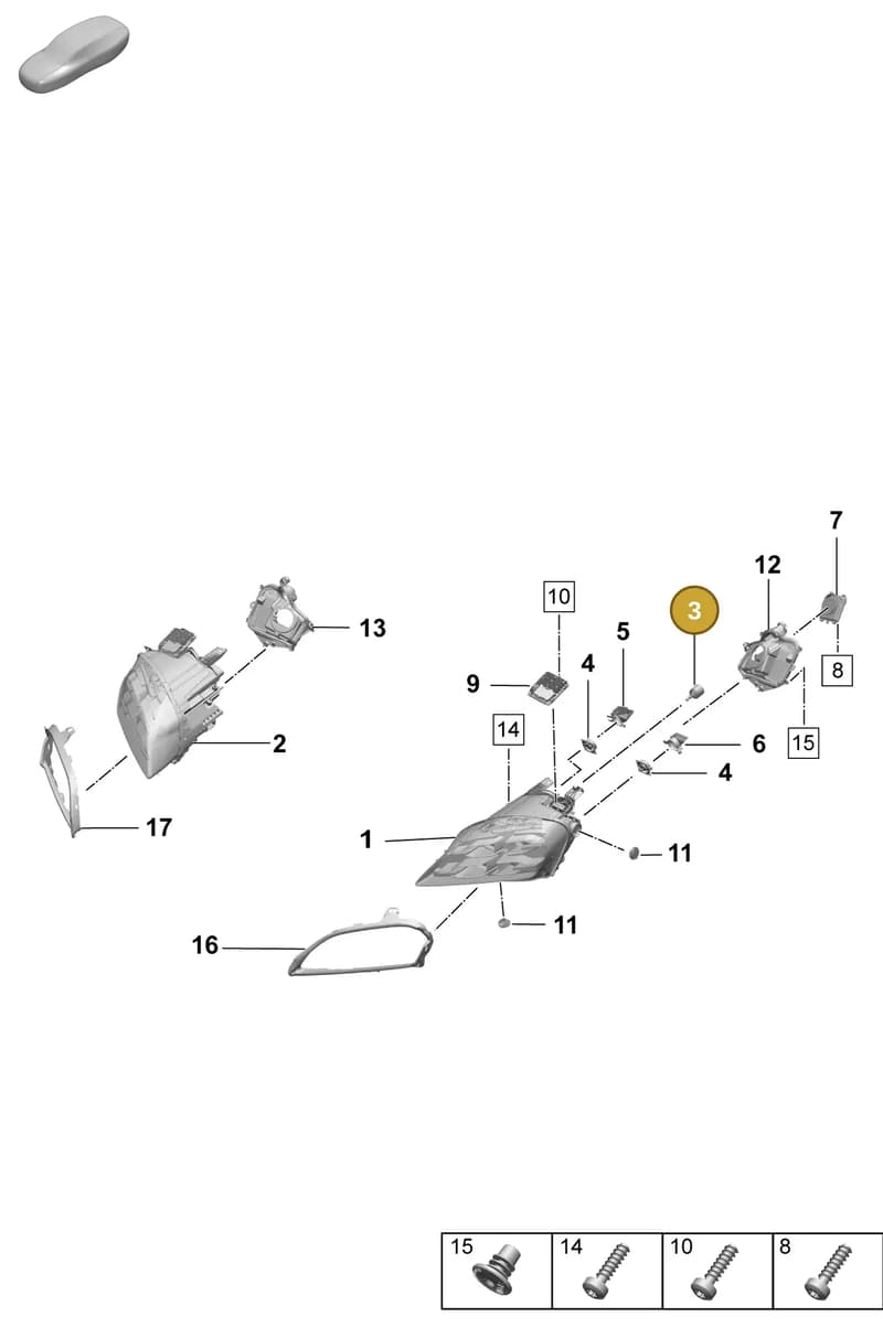 9A794129300 — Porsche Taycan Sport Turismo (2023-2025) diagram p64908100, position 3