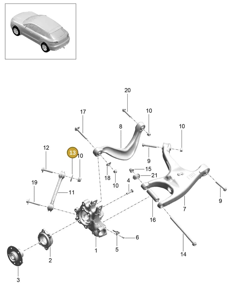 9A794130900 — Porsche Macan (2013-2018) diagram p44501000, position 13