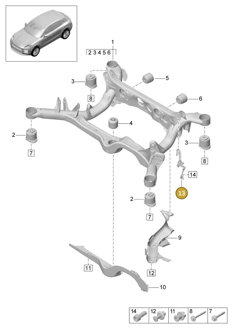 9A794130900 — Porsche Macan (2018-2022) diagram p52501000, position 13