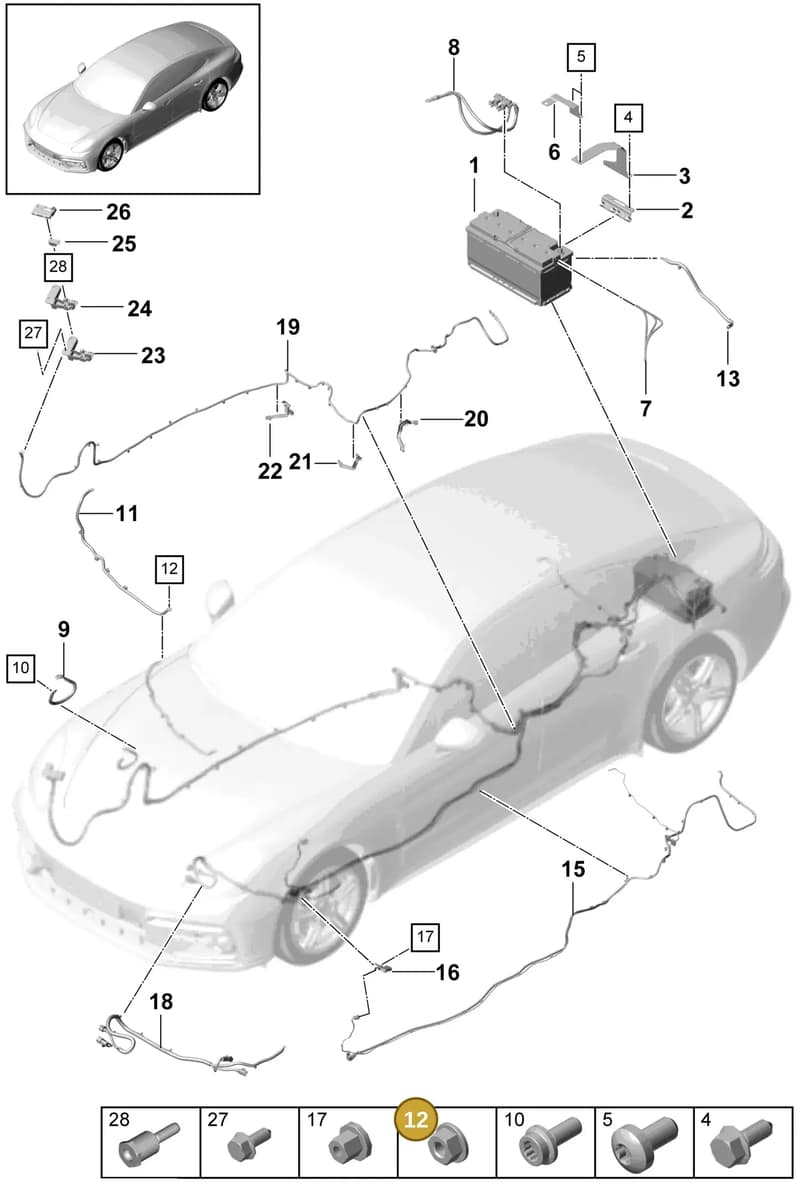 9A794182800 — Porsche Panamera (2016-2020) diagram p49902010, position 12