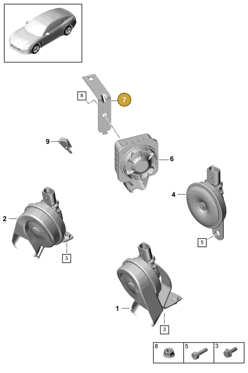 9A794741540 — Porsche Panamera (2016-2020) diagram p49903000, position 7