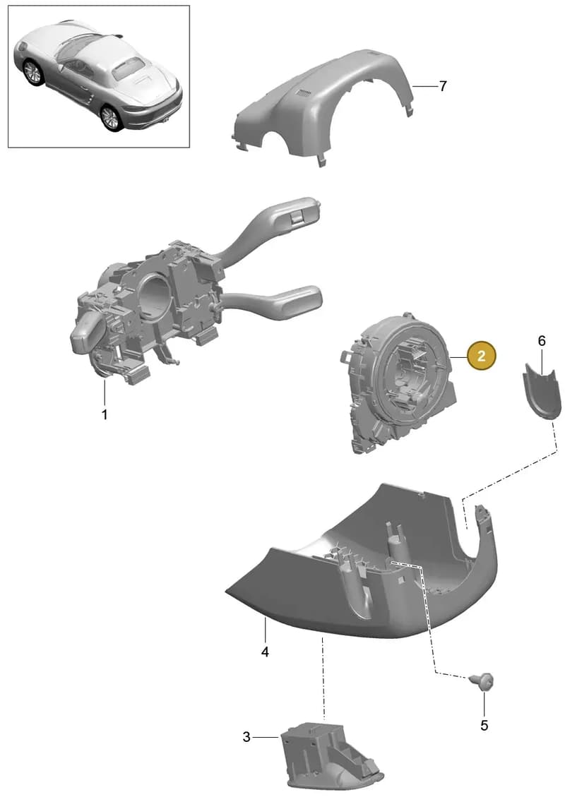 9A795356811 — Porsche Boxster (2016-2019) diagram p48903010, position 2