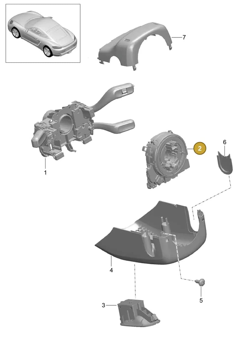 9A795356811 — Porsche Cayman (2016-2019) diagram p50903010, position 2