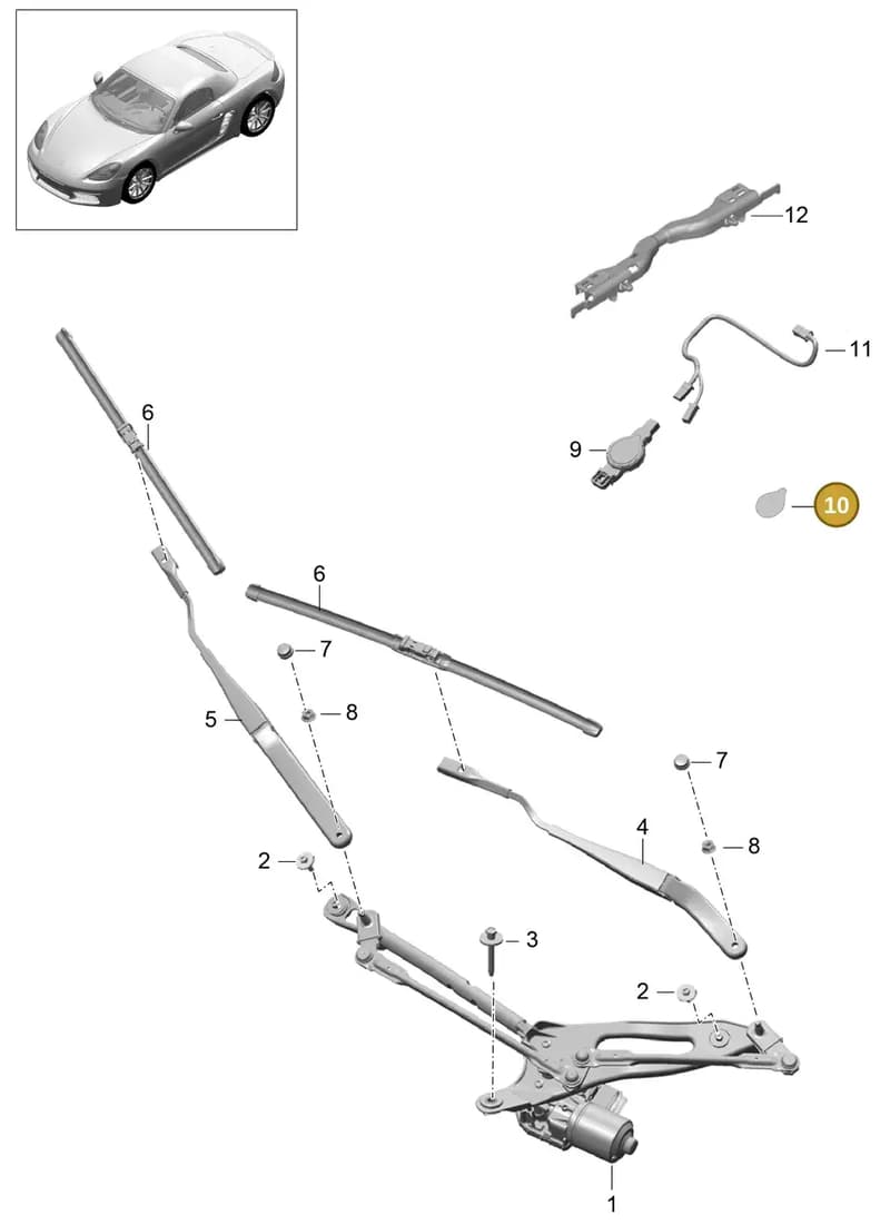 9A795560900 — Porsche Boxster (2016-2019) diagram p48904000, position 10