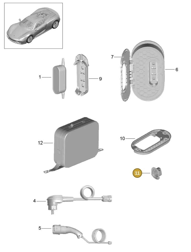 9A795754702 — Porsche 918 Spyder (2014-2015) diagram p43901050, position 11