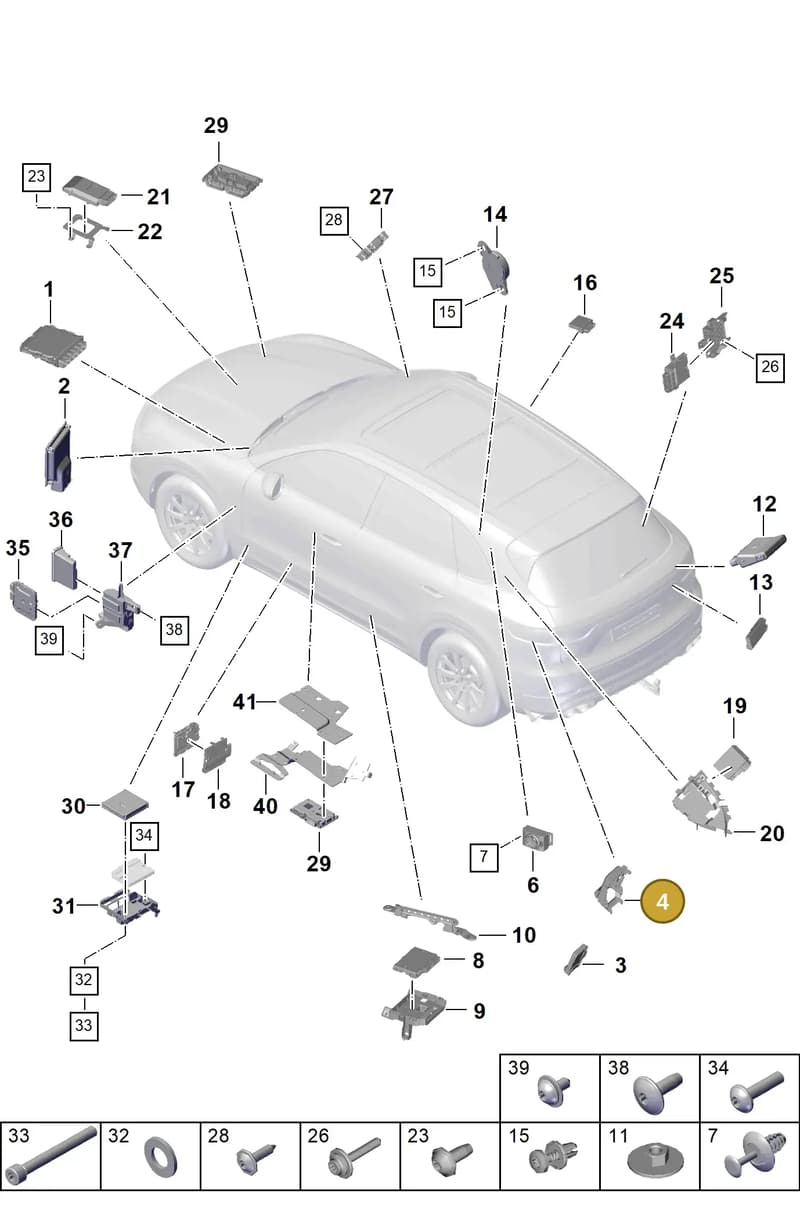 9A795965110 — Porsche Cayenne (2017-2023) diagram p51901003, position 4