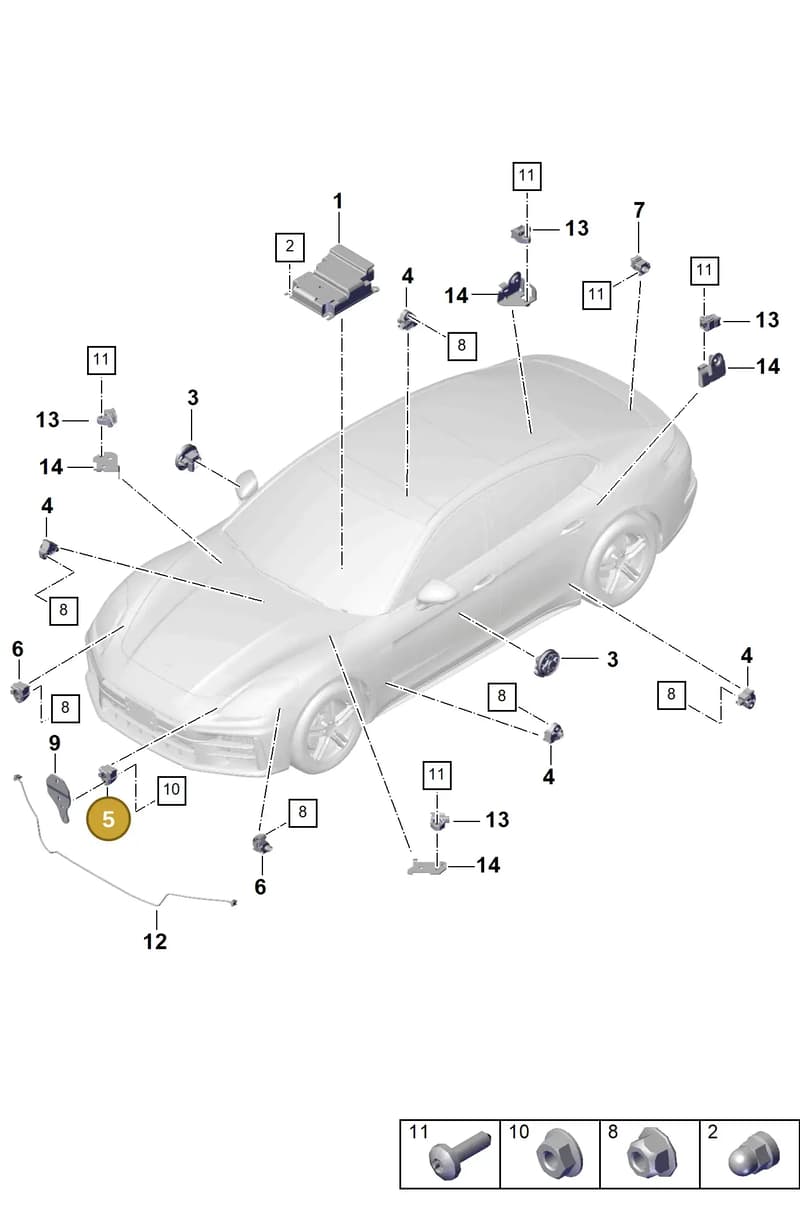 9A795965110 — Porsche Panamera (2023-2025) diagram p62901900, position 5