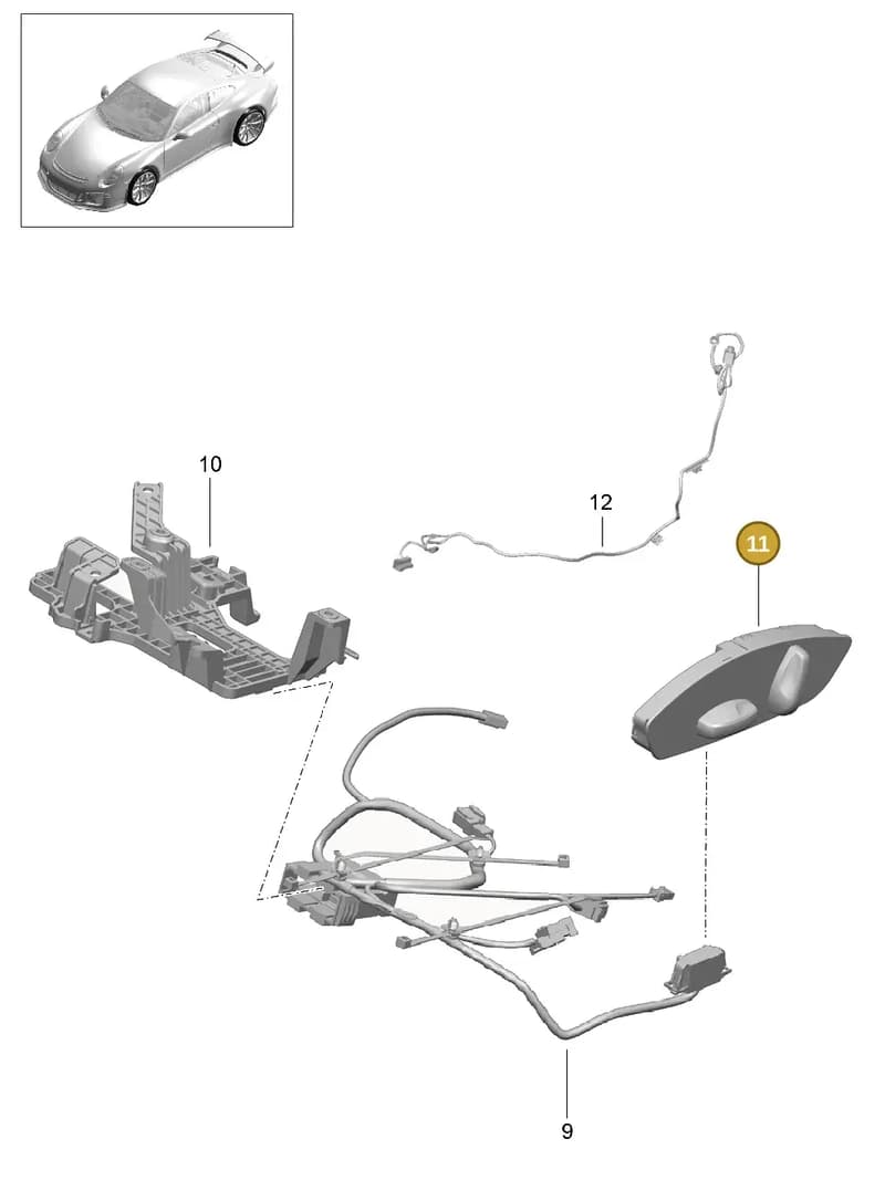 9A7959747CL0H — Porsche 911 (2013-2020) diagram p41817034, position 11