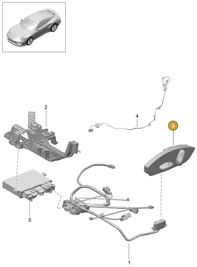 9A7959747CL0H — Porsche GT2 RS Clubsport (2013-2020) diagram p42817035, position 3