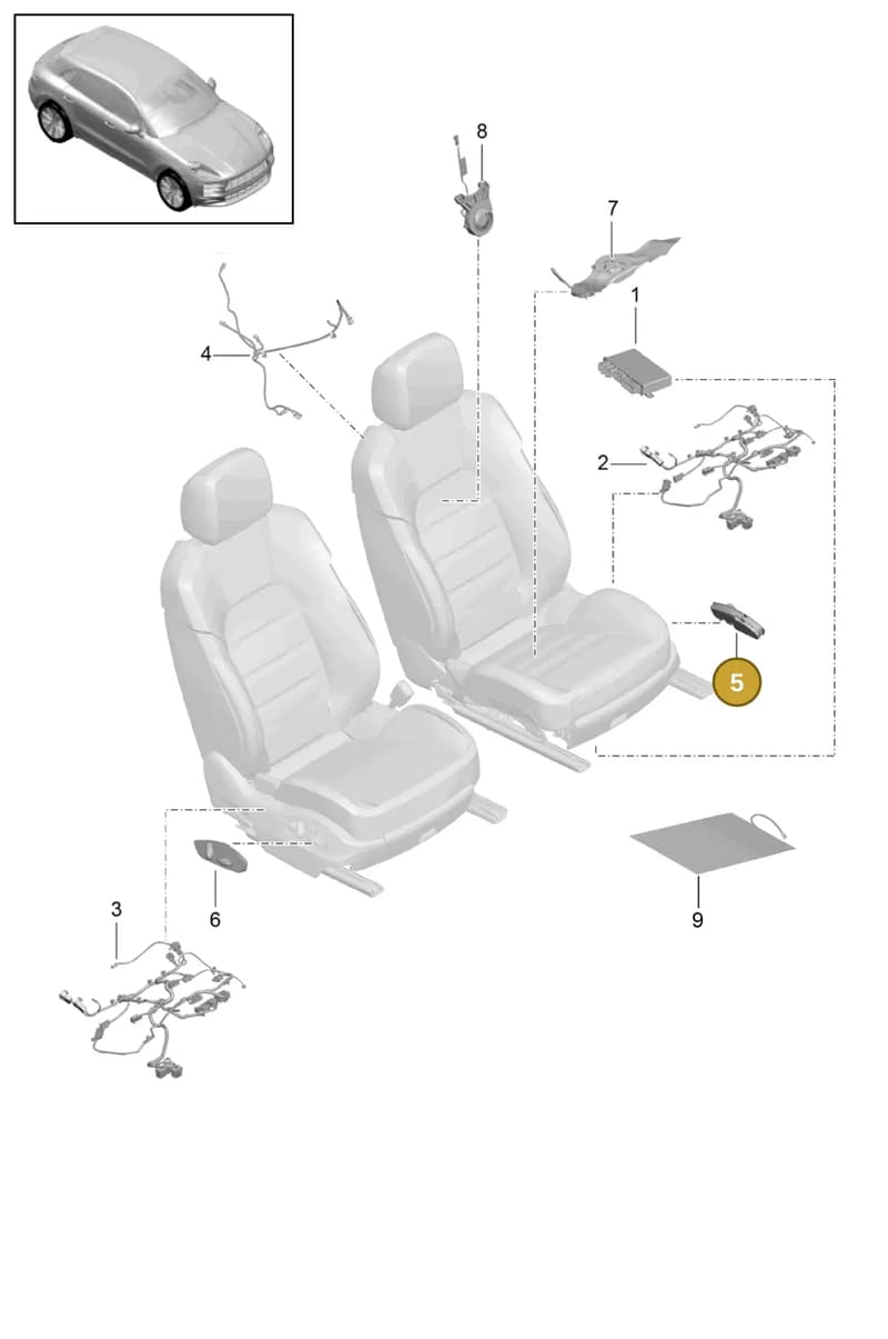 9A7959747CL0H — Porsche Macan R4 TFSI (2018-) diagram p52817520, position 5