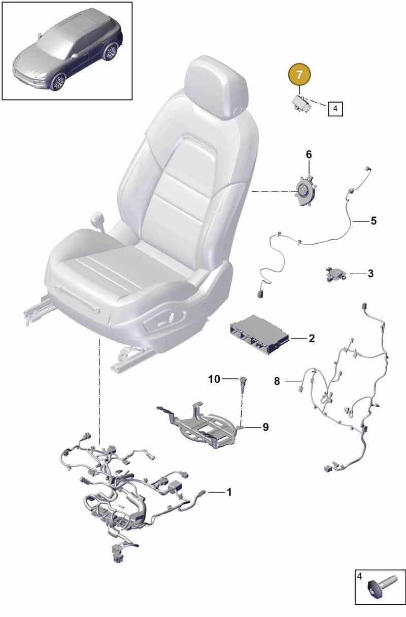 9A795977200 — Porsche Cayenne (2017-2023) diagram p51817020, position 7