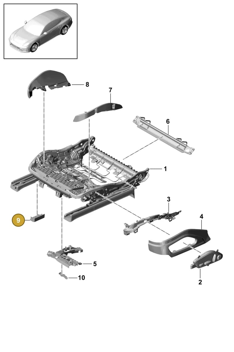 9A795999400 — Porsche Panamera (2016-2020) diagram p49817080, position 9