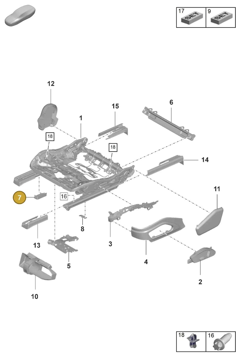 9A795999400 — Porsche Panamera (2020-2023) diagram p58817100, position 7