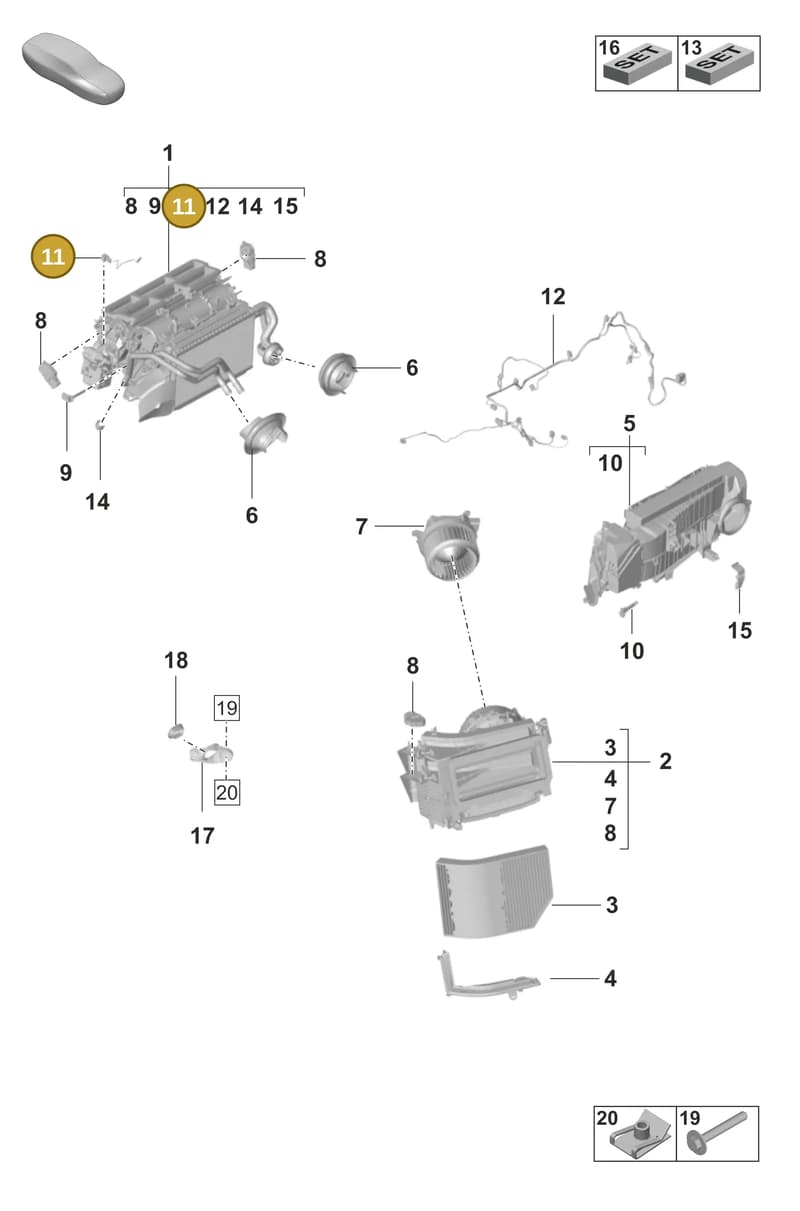9A796353500 — Porsche Taycan Sport Turismo (2023-2025) diagram p56814000, position 11