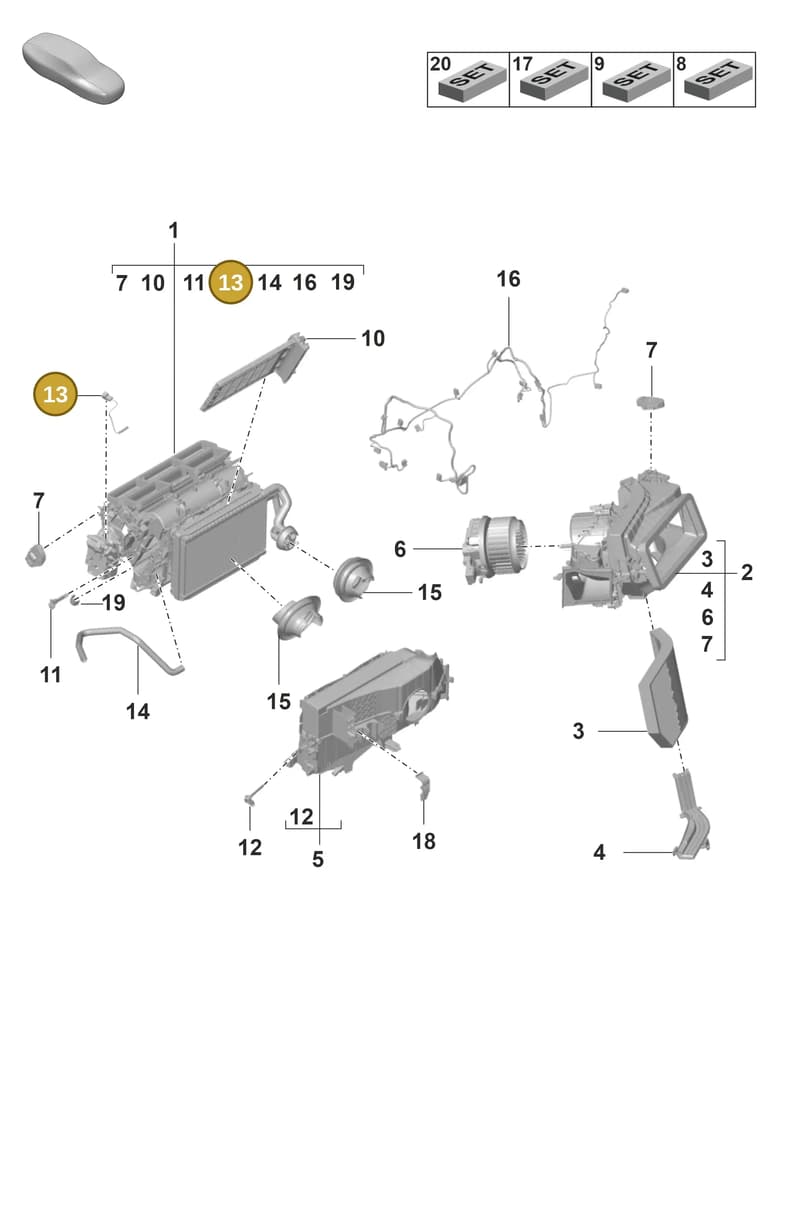 9A796353500 — Porsche Panamera (2020-2023) diagram p58814000, position 13