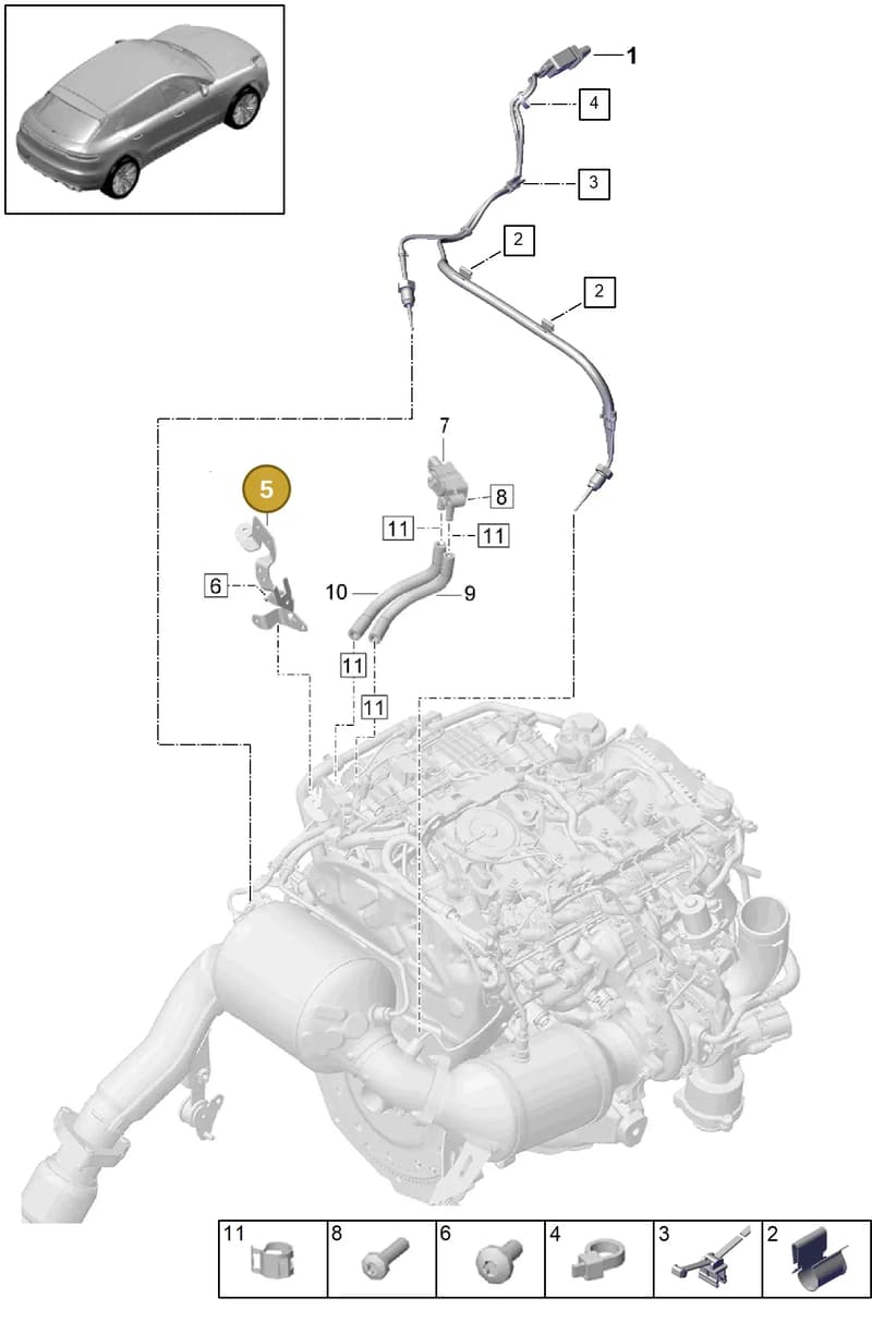 9A7971502 — Porsche Macan (2018-2022) diagram p52202430, position 5