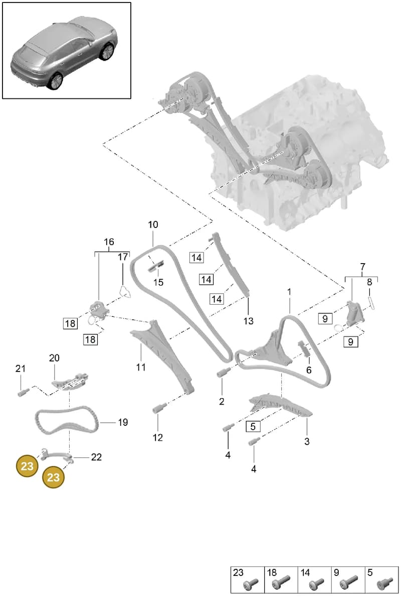 9A7971502 — Porsche Macan (2018-2022) diagram p52000010, position 23