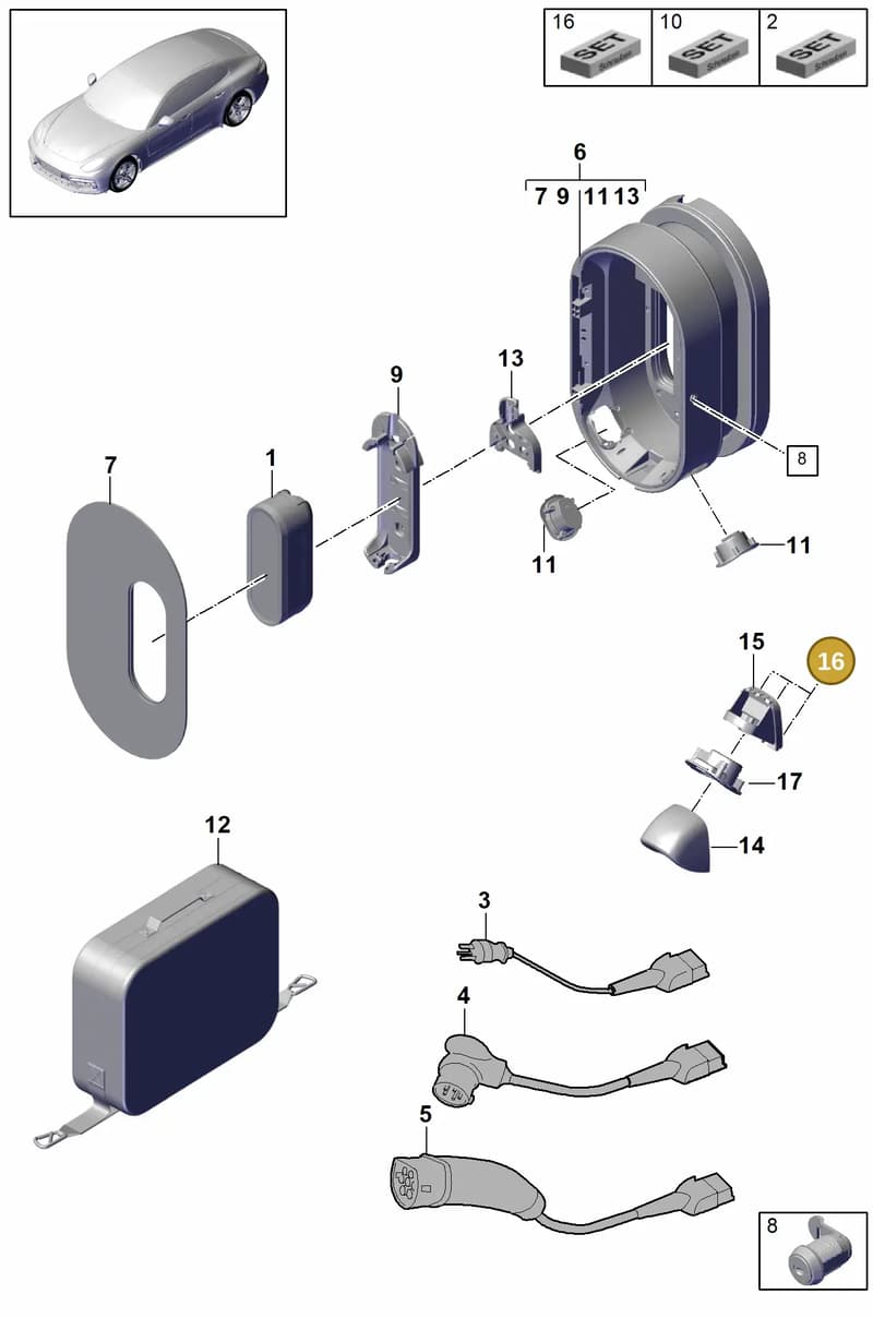 9A797168450 — Porsche Panamera (2016-2020) diagram p49901050, position 16